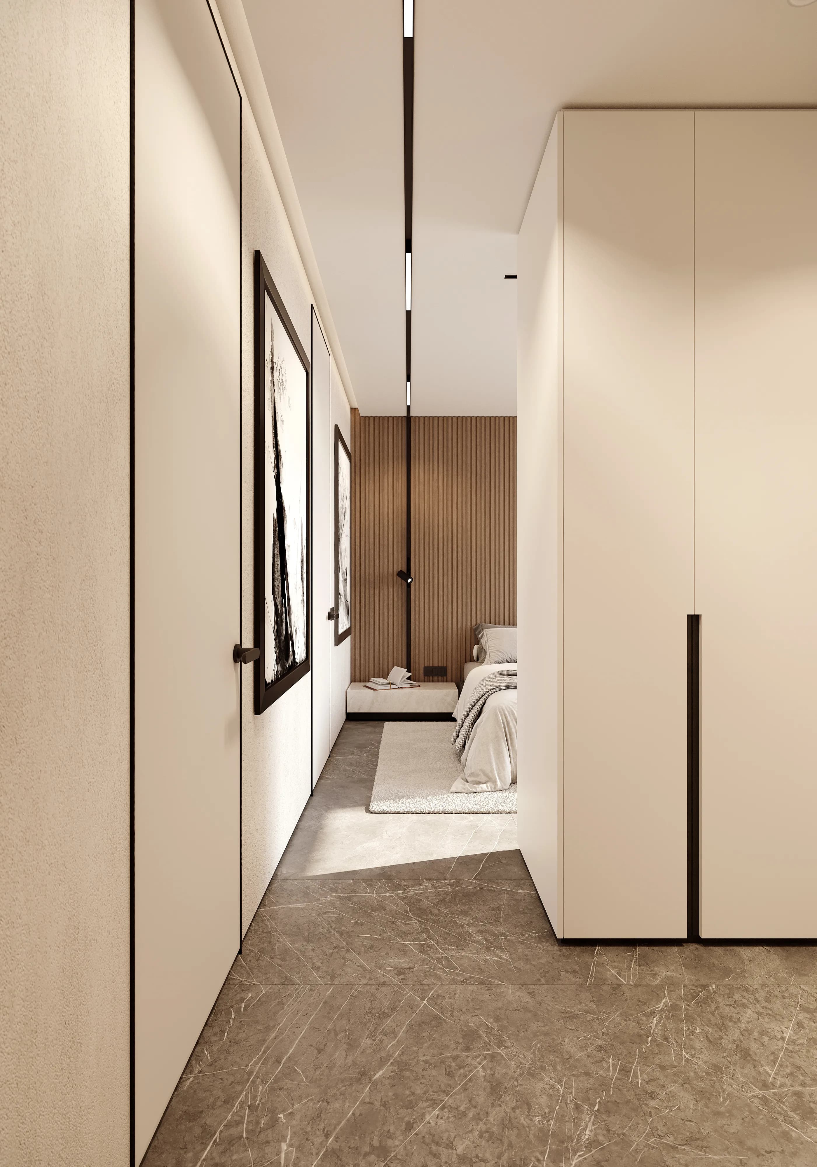 Modern and cozy bedroom