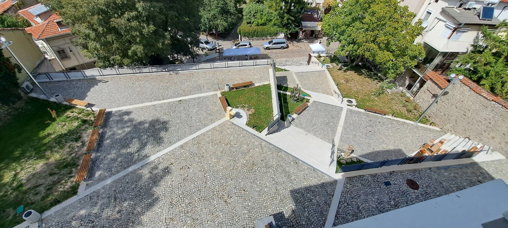 A contemporary urban environment featuring diverse functions, exhibition areas, and landscape design.