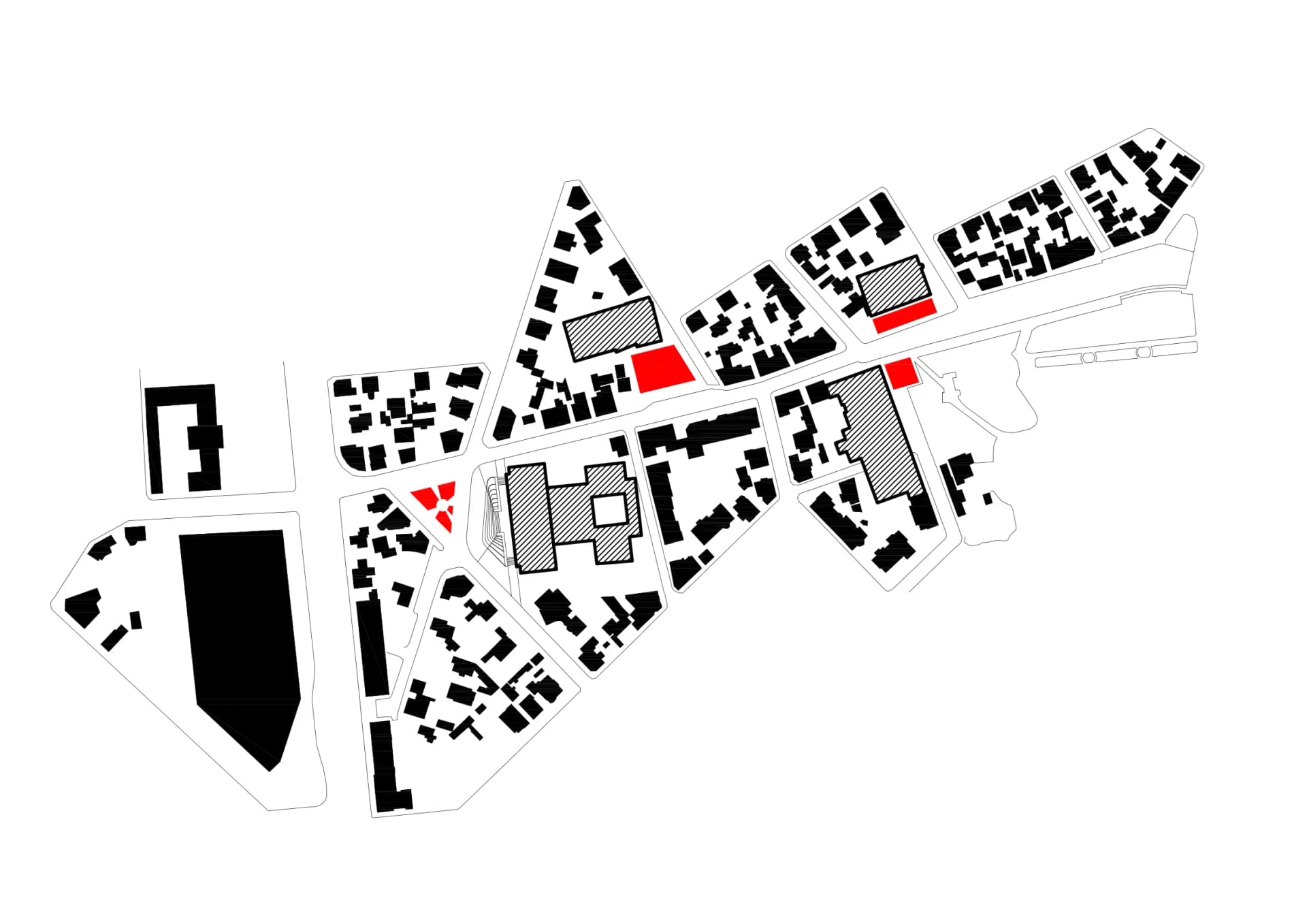 site plan - Architectural concept for urban design and the integration of the open spaces in front of the Boris Hristov House of Culture into the active urban environment.
